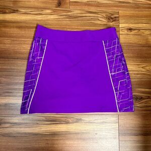 Adidas ClimaCool Skirt Skort Womens 10 Vivid Purple Geometric Golf Performance